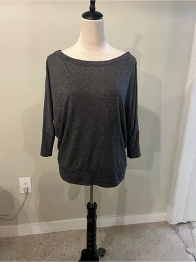 Evereve + Michael Stars Heathered Charcoal Dolman Top